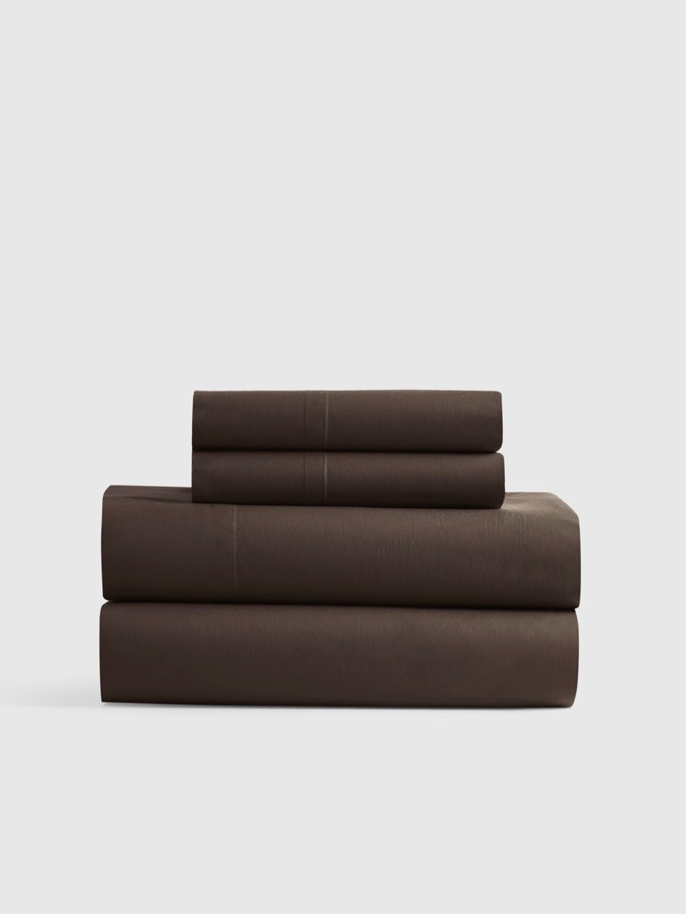 Quince Organic Crisp Percale Sheet Set in Espresso- King- NEW